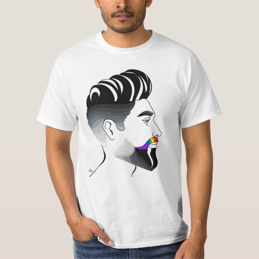 Pride snor t-shirt (Voorkant)