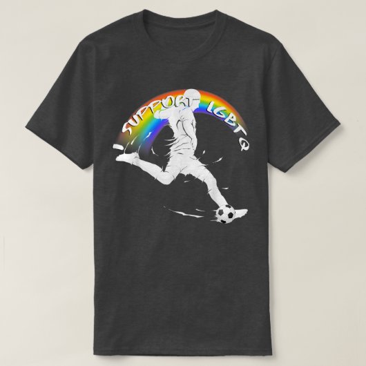 Pride Soccer - Ik steun LGBTQ T-shirt (Design voorkant)