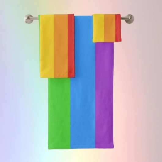 Pride Splash: Regenboogvlag Bad Handdoek