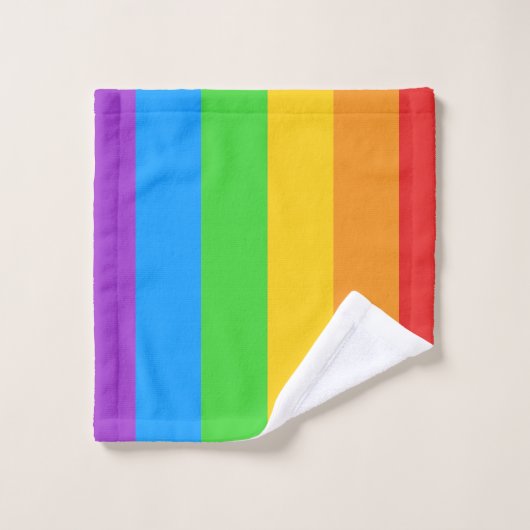 Pride Splash: Regenboogvlag Bad Handdoek (Wasdoekje)