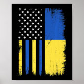 Pride stand met Oekraïne  - amerika in Oekraïne Poster (Voorkant)