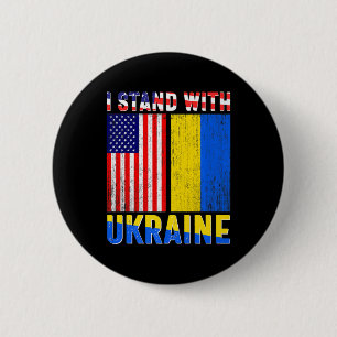 Pride stand met Oekraïne  - amerika in Oekraïne Ronde Button 5,7 Cm
