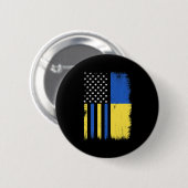 Pride stand met Oekraïne  - amerika in Oekraïne Ronde Button 5,7 Cm (Voorkant /achterkant)
