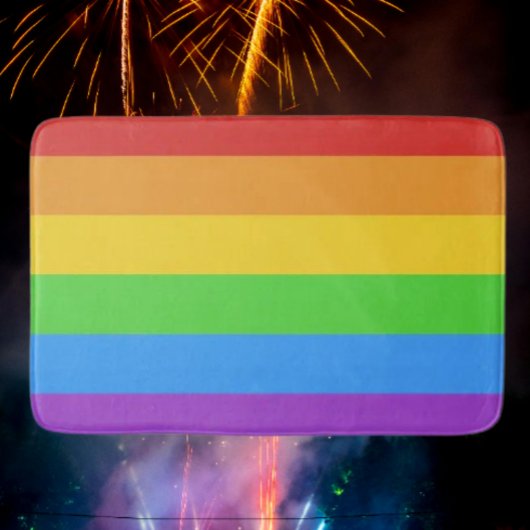 Pride Stap: Regenboogvlag Badmat