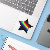 Pride Star Sticker (Laptop met iPhone)