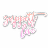 Pride Statement Support Love Pink Glitter-laptop Sticker (Voorkant)