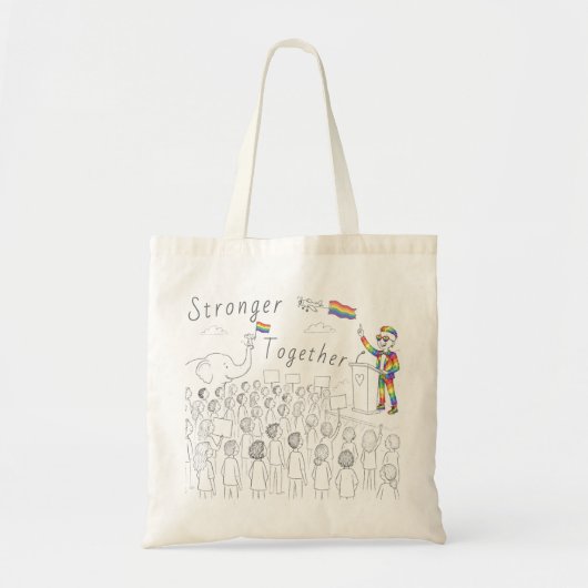 Pride Sterker Samen Boodschappentas Tote Bag (Voorkant)
