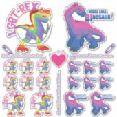 Pride Sticker Assortiment met Dinosaurussen! (Voorkant)