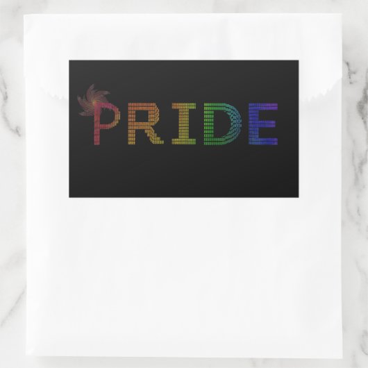 Pride Sticker - Regenboog Tekst (Tas)