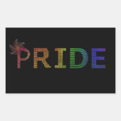 Pride Sticker - Regenboog Tekst (Voorkant)