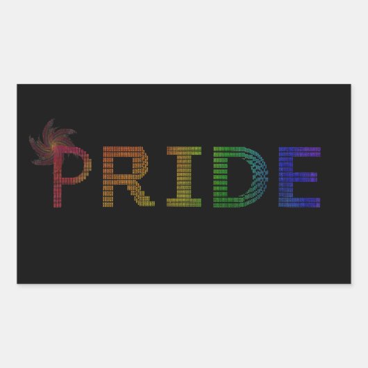 Pride Sticker - Regenboog Tekst (Voorkant)