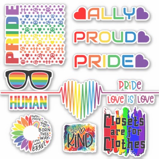 Pride Sticker set (Voorkant)