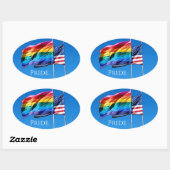 'Pride'-Stickers Ovale Sticker (Vel)