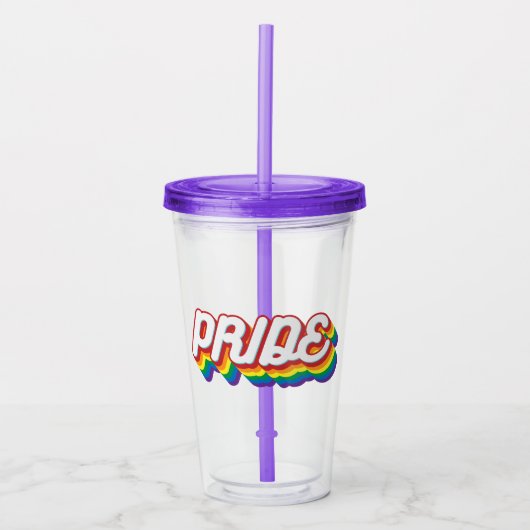 Pride | Stijl 70 Acryl Drinkbeker (Voorkant)