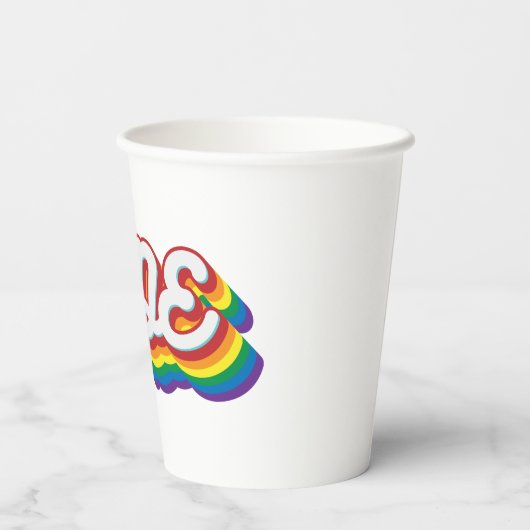 Pride | Stijl 70 Papieren Bekers (Achterkant)