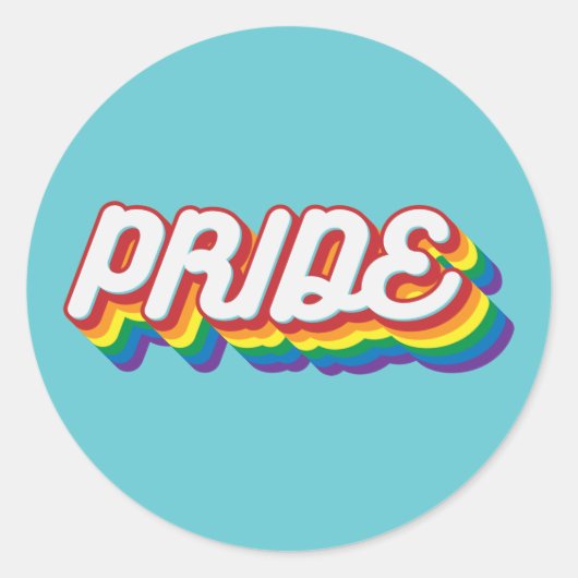Pride | Stijl 70 Ronde Sticker (Voorkant)