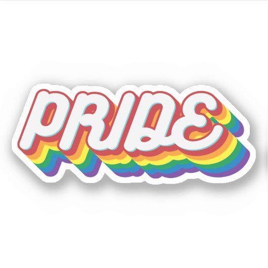 Pride | Stijl 70 Sticker (Voorkant)