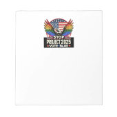 Pride - Stop Project 2025 - Stem Blauw Notitieblok (Voorkant)