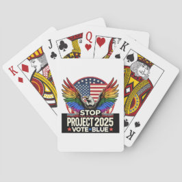 Pride - Stop Project 2025 - Stem Blauw Pokerkaarten