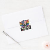 Pride - Stop Project 2025 - Stem Blauw Vierkante Sticker (Envelop)