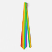 Pride Strepen: Verticale Regenboogvlag Stropdas (Voorkant)