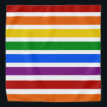 Pride Strips Bandana<br><div class="desc">Heldere regenboogkleurige Bandana</div>