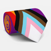 Pride Stropdas en Voortgangs regenboog vlag / LGBT (Opgerold)