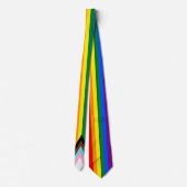 Pride Stropdas en Voortgangs regenboog vlag / LGBT (Achterkant)