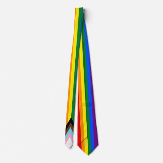 Pride Stropdas en Voortgangs regenboog vlag / LGBT (Achterkant)