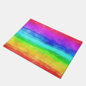 Pride-symboolvlag die discriminerend oprechtheid g deurmat (Schuin)