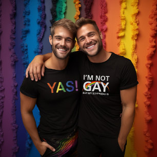 Pride T-shirt, grappig pride t-shirt, vriendje gay T-shirt