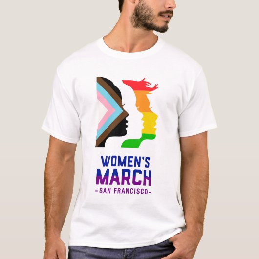 Pride T-Shirt Women's March San Francisco (Voorkant)