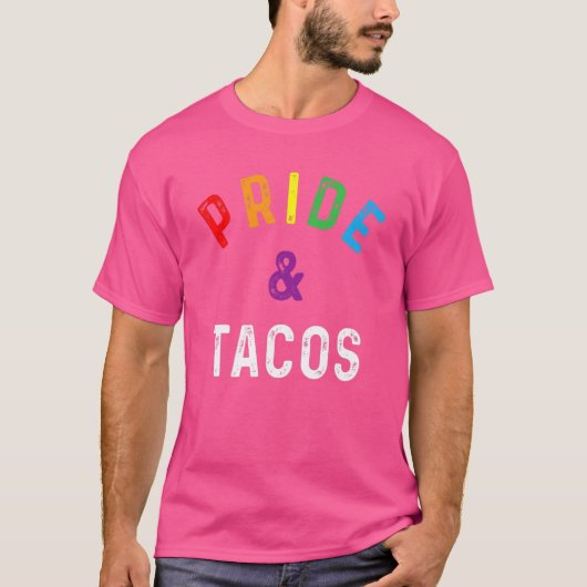 Pride & Tacos Lgbt Lgbetq Gay Pride Rainbow Flag T T-shirt (Voorkant)