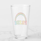 Pride tekst en regenboog glas (Achterkant)