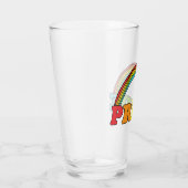 Pride tekst en regenboog glas (Rechts)