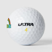 Pride tekst en regenboog golfballen (Logo)