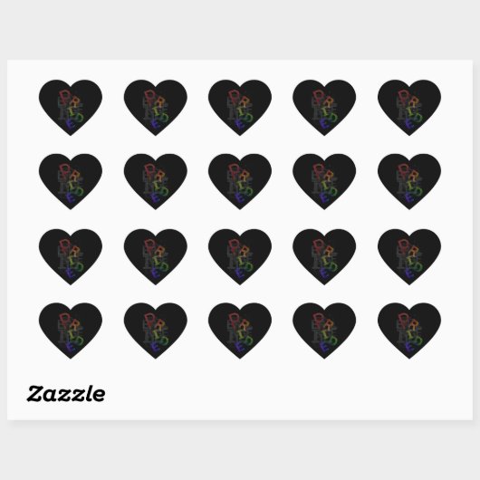 Pride - Tekststicker Hart Sticker (Vel)