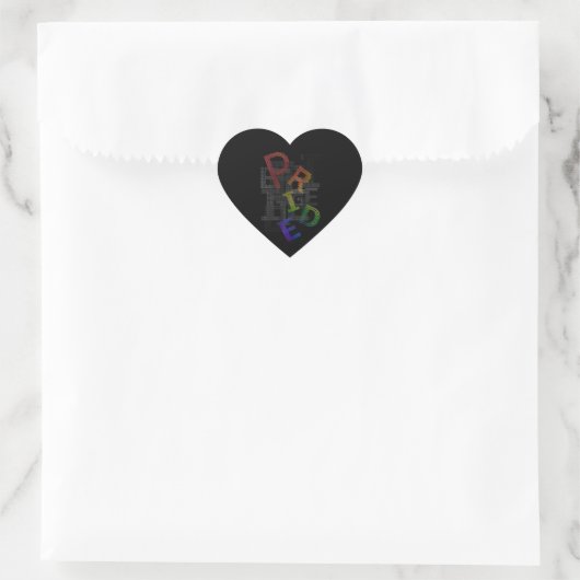 Pride - Tekststicker Hart Sticker (Tas)