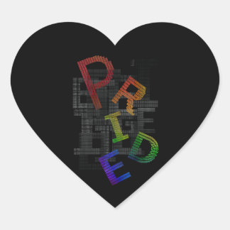 Pride - Tekststicker Hart Sticker