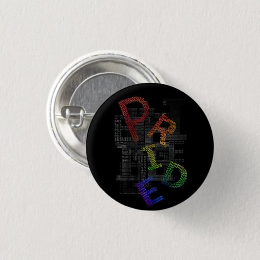 Pride - Tekststicker Ronde Button 3,2 Cm (Voorkant /achterkant)