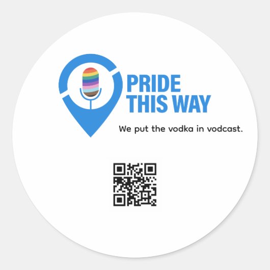 Pride this Way Icon Flesopener Ronde Sticker (Voorkant)