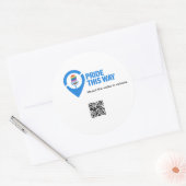 Pride this Way Icon Flesopener Ronde Sticker (Envelop)