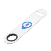 Pride this Way Icon Flesopener Speed Flessenopener (Voorkant Gekanteld)