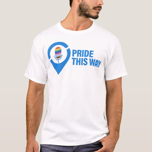 Pride This Way: 'We stoppen de wodka in de vodcast T-shirt (Voorkant)