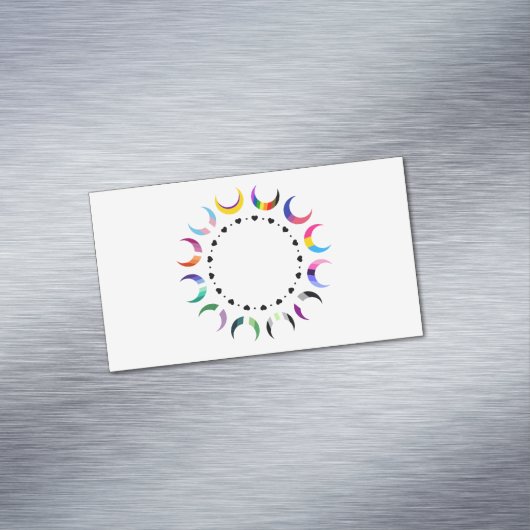 Pride Time Crescent Moon Design Magnetisch Visitekaartje (Voorbeeld)