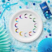 Pride Time Crescent Moon Design Papieren Bordje (Feest)