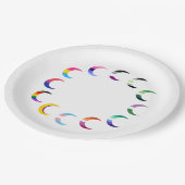 Pride Time Crescent Moon Design Papieren Bordje (Gekanteld)