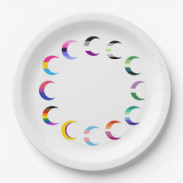 Pride Time Crescent Moon Design Papieren Bordje
