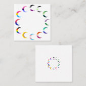 Pride Time Crescent Moon Design Vierkante Visitekaartje (Voorkant / Achterkant)