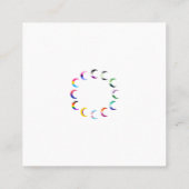 Pride Time Crescent Moon Design Vierkante Visitekaartje (Achterkant)